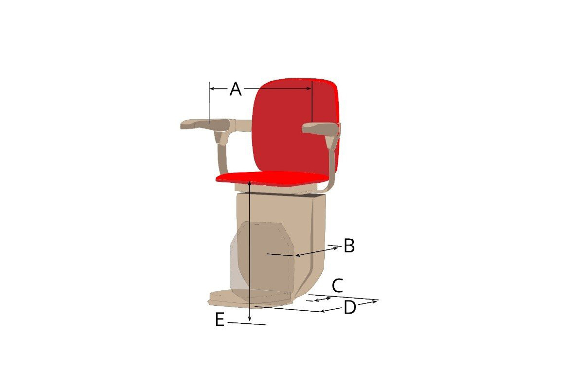 Curved Stairlift Dimensions